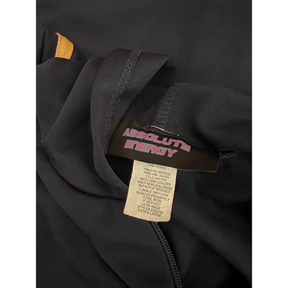 Vintage absolute energy full zip 2 line men Hooded jacket navy blue sz xl - Picture 7 of 8